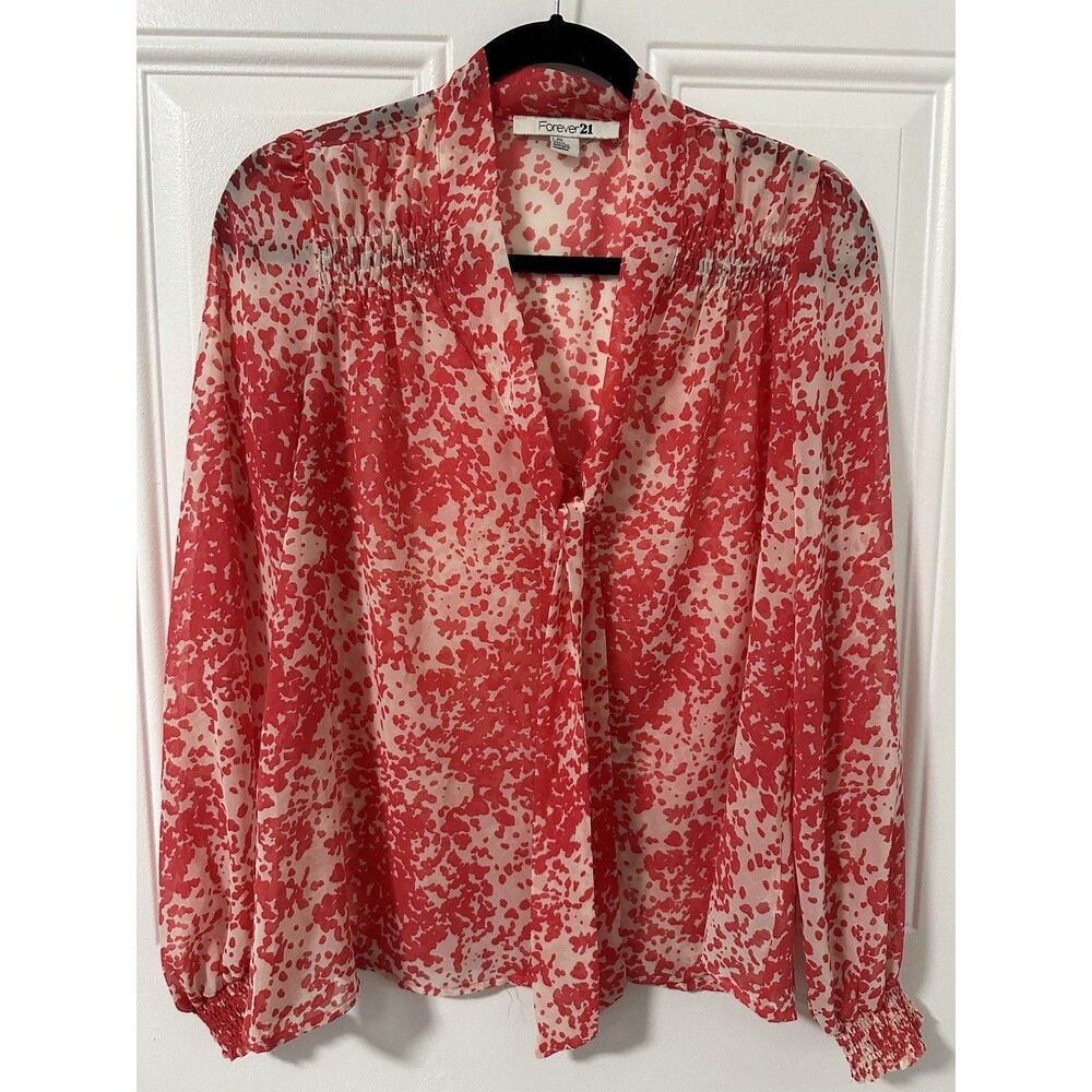 Forever 21 Orange And White Long Sleeve. Size large, NWOT